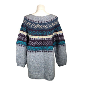 Naisten Handmade - Neulepaita, koko 38 - Vaaleansininen (2)