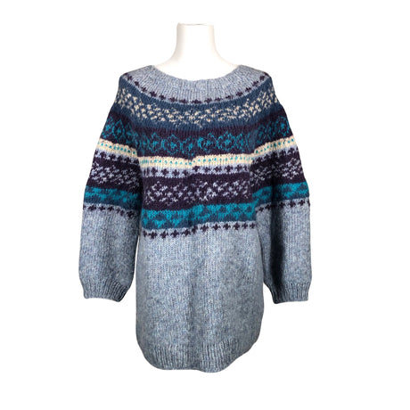 Naisten Handmade - Neulepaita, koko 38 - Vaaleansininen ()