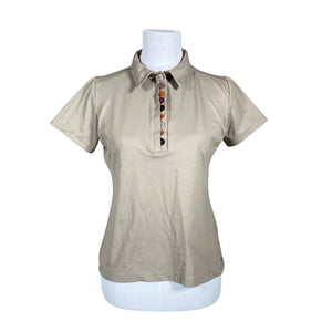 Naisten Lija - Urheilupaita, lyhyet hihat, koko 38 - Beige (1)