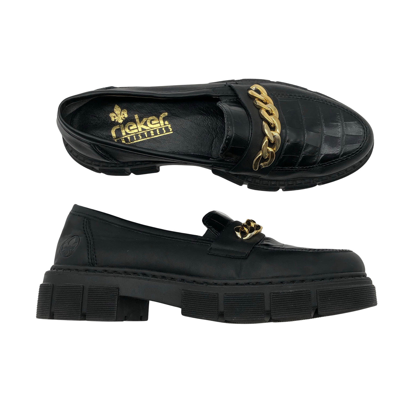 Naisten Rieker - Loaferit, koko 40 - Musta (1)
