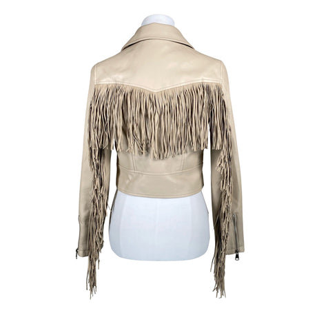 Naisten Copperose - Nahkatakki, koko 36 - Beige (2)