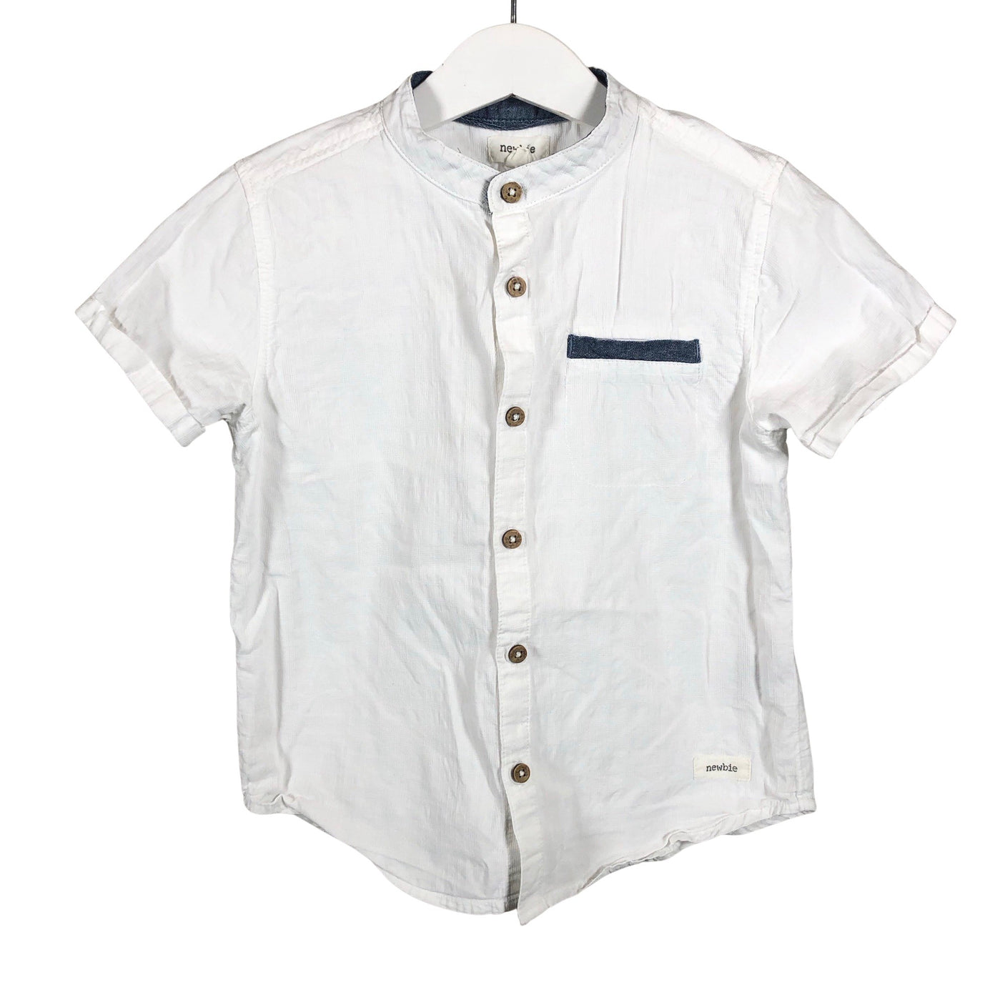 Unisex Newbie - Kauluspaita, koko 110 - 116 - Valkoinen (1)