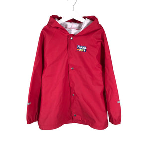 Unisex Rukka - Sadetakki, koko 128 - 134 - Punainen (1)