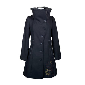 Naisten Desigual - Villakangastakki, koko 40 - Musta (1)