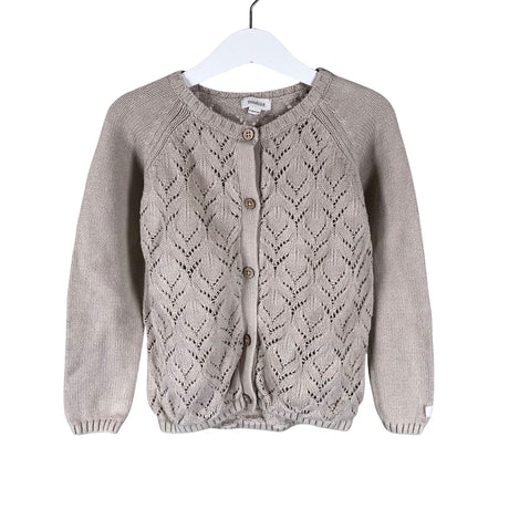 Tyttöjen Newbie - Neuletakki, koko 110 - 116 - Beige ()