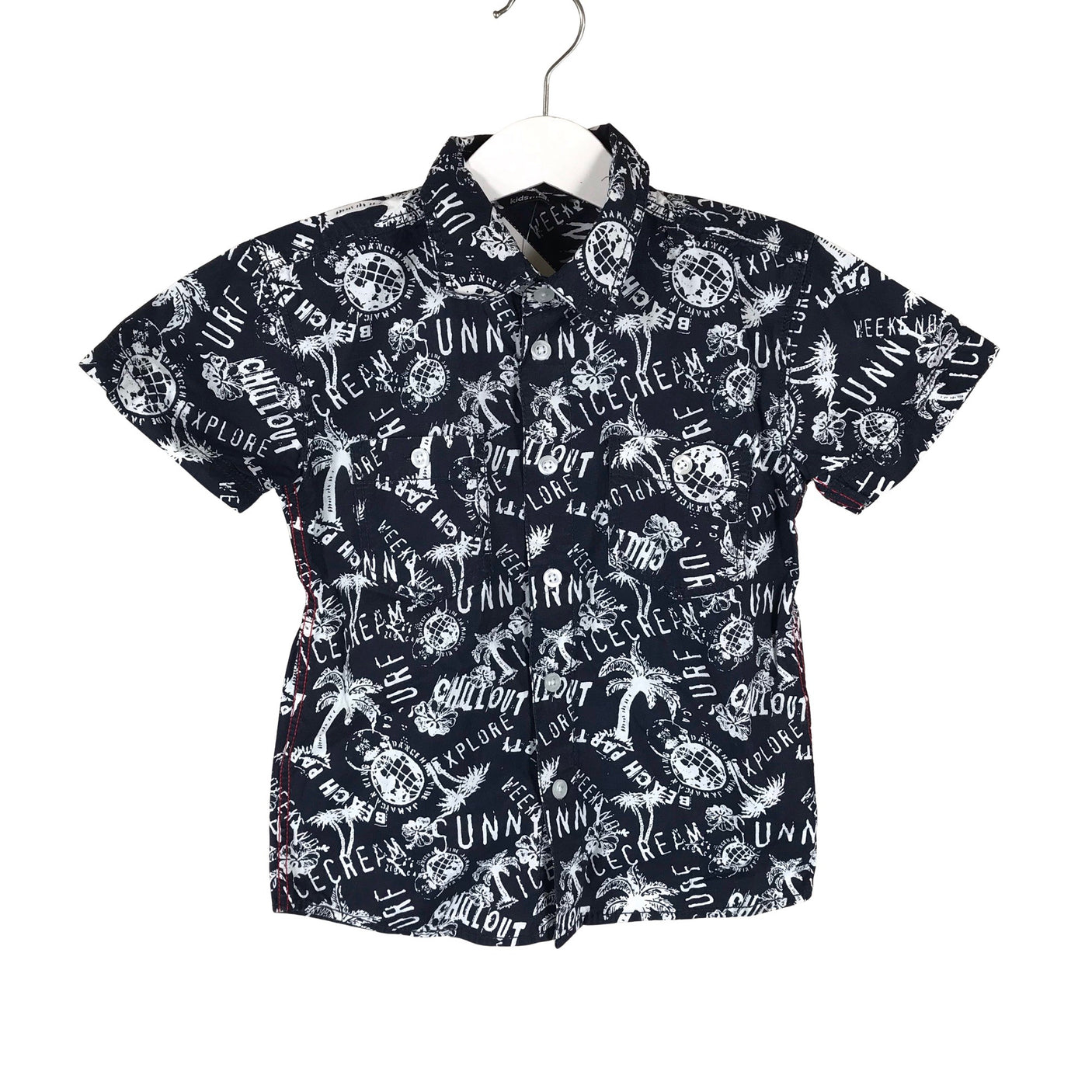 Poikien Lindex - Kauluspaita, koko 98 - 104 - Sininen (1)