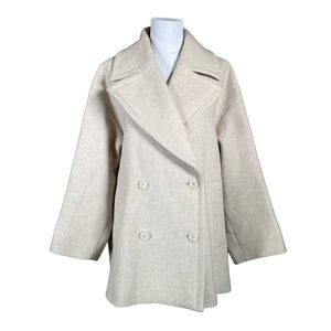 Naisten Massimo Dutti - Villakangastakki, koko 40 - Beige (1)