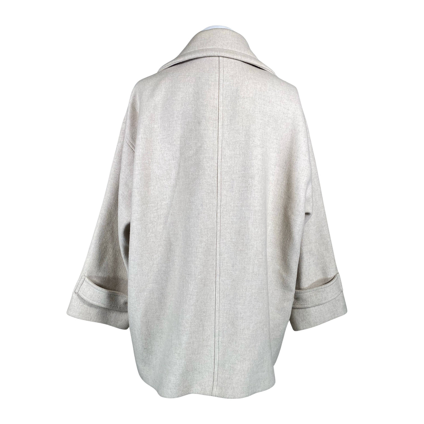 Naisten Massimo Dutti - Villakangastakki, koko 40 - Beige (2)