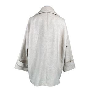 Naisten Massimo Dutti - Villakangastakki, koko 40 - Beige (2)