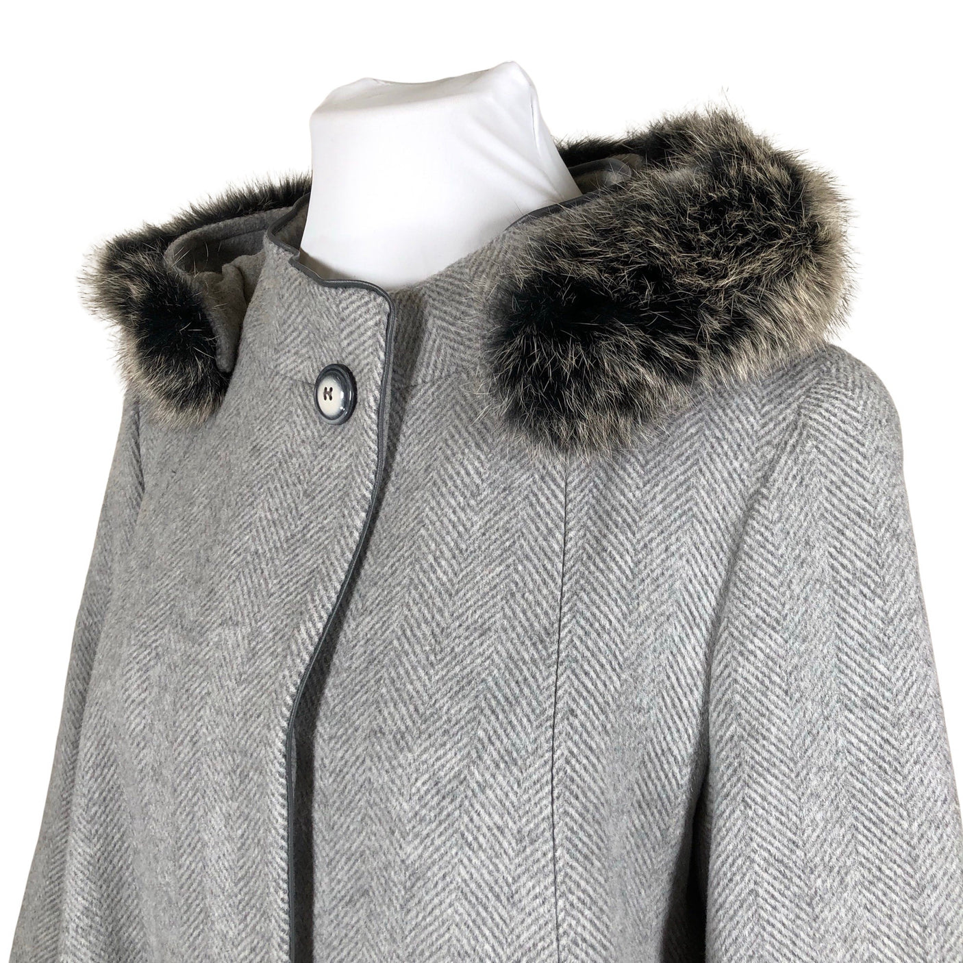 Naisten Flare Collection - Villakangastakki, koko 46 - Harmaa (3)