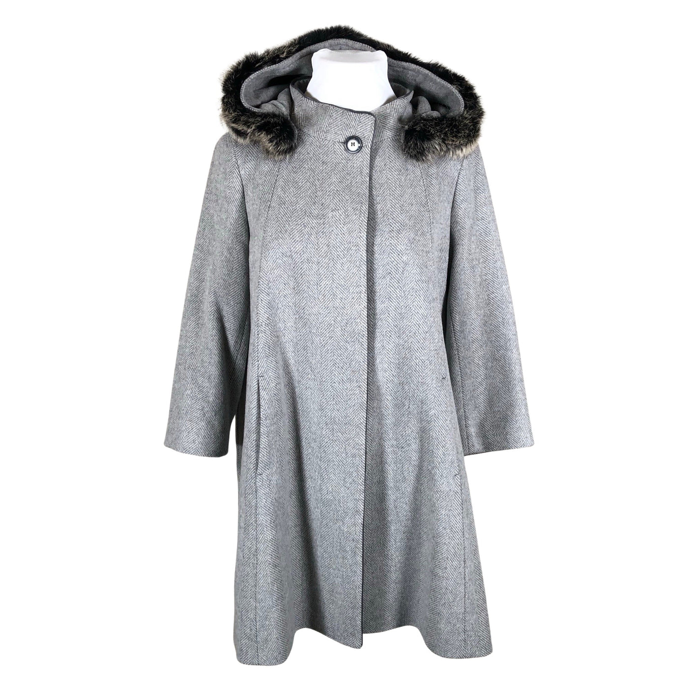 Naisten Flare Collection - Villakangastakki, koko 46 - Harmaa (1)