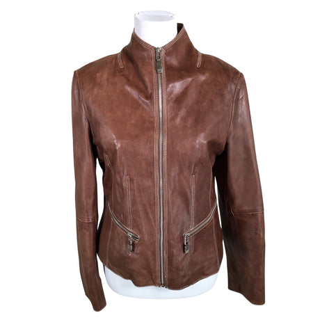 Naisten Zipcode - Nahkatakki, koko 40 - Ruskea ()