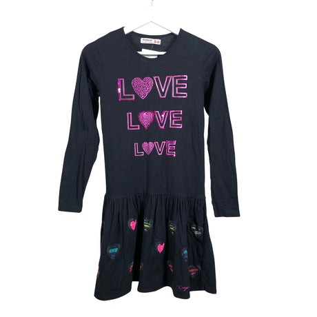 Tyttöjen Desigual - Trikoomekko, koko 158 - 164 - Musta ()