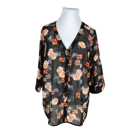 Naisten Zizzi - Sifonkitunika, koko 44 - Musta ()