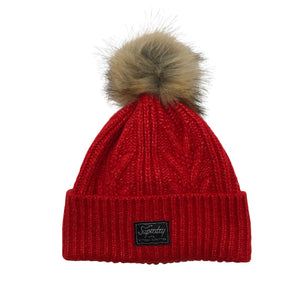 Naisten Superdry - Talvipipo, koko 52 - 54 cm - Punainen (1)