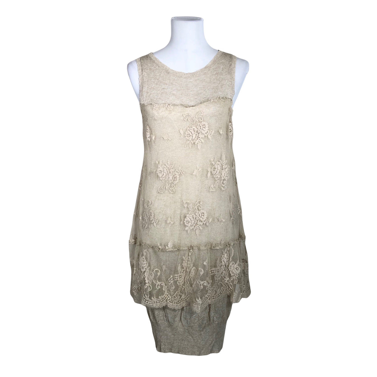 Naisten Lauren Vidal - Neuletunika, koko 40 - Beige (1)