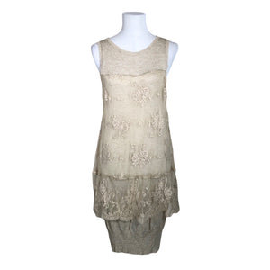 Naisten Lauren Vidal - Neuletunika, koko 40 - Beige (1)