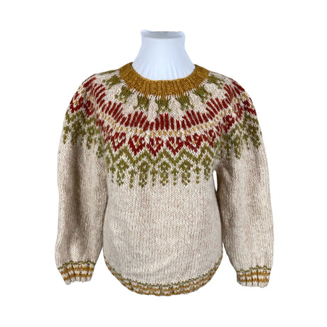 Naisten Handmade - Neulepaita, koko 46 - Beige ()