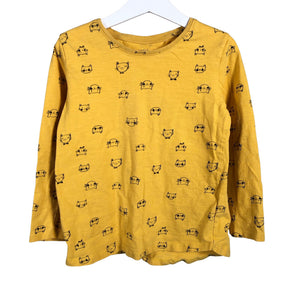 Unisex Lindex - Trikoopaita, koko 116 - 122 - Keltainen (1)