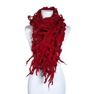 Naisten Handmade - Kaulaliina, koko Maxi - Punainen (1)