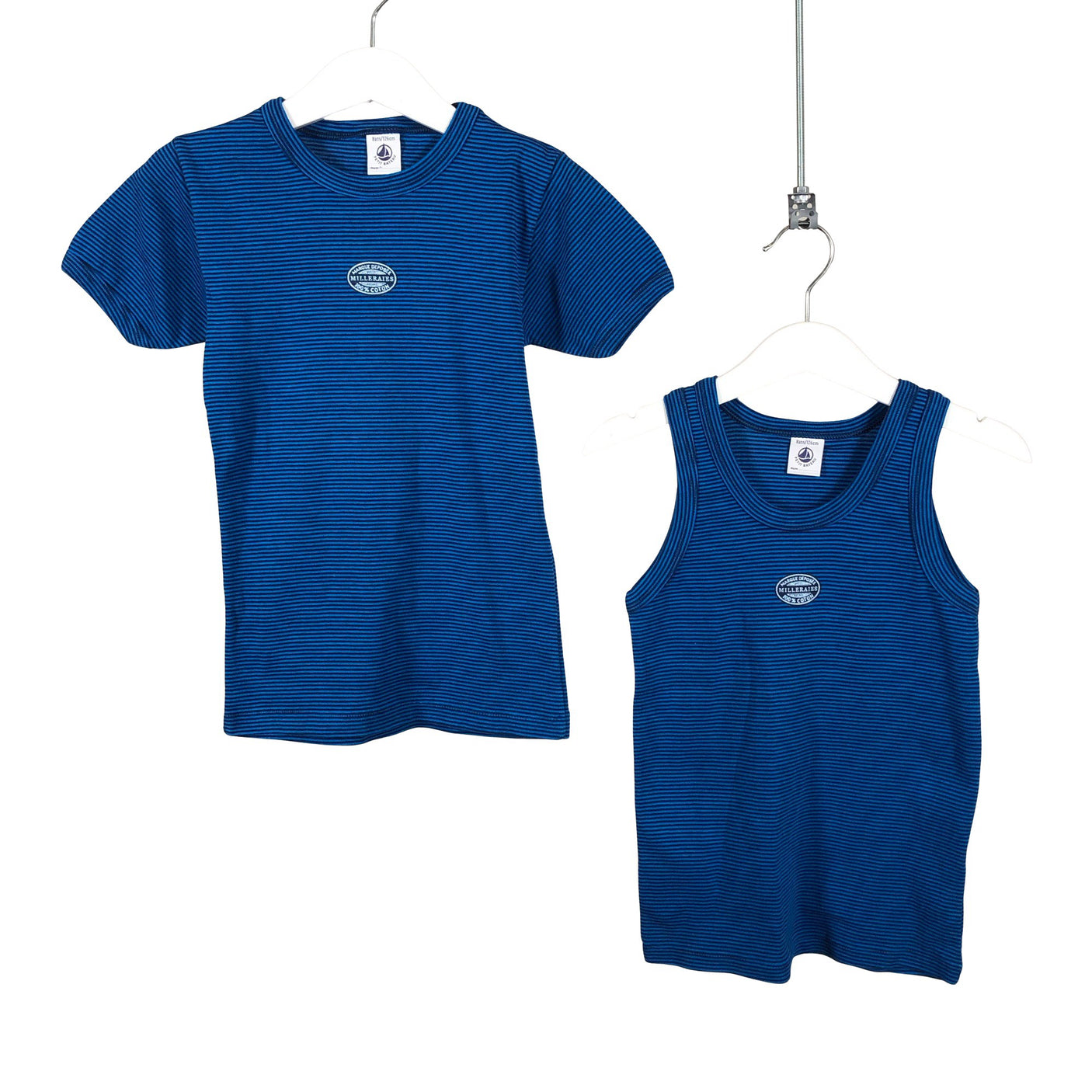 Unisex Petit Bateau - T-paita, koko 122 - 128 - Sininen (1)