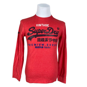 Miesten Superdry - Trikoopaita, koko S - Punainen (1)