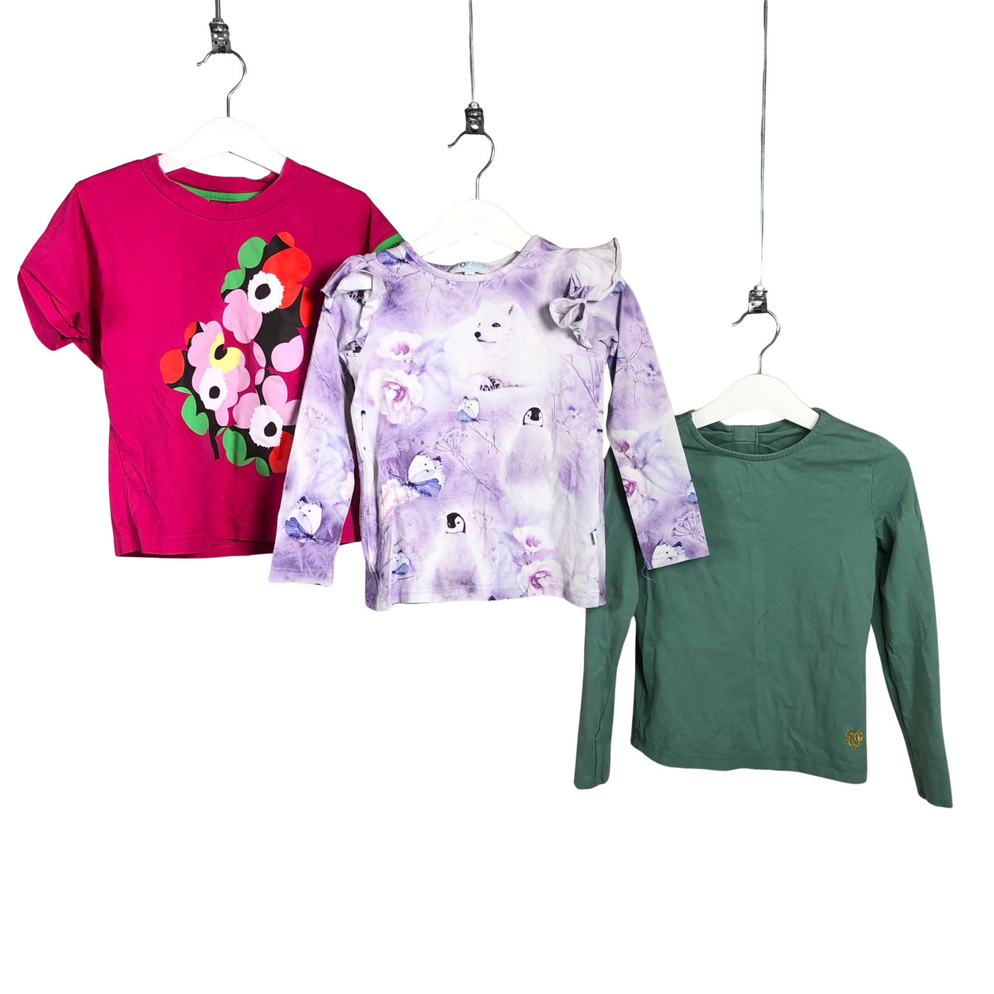 Tyttöjen Adidas - T-paita, koko 104 - 110 - Pinkki (1)