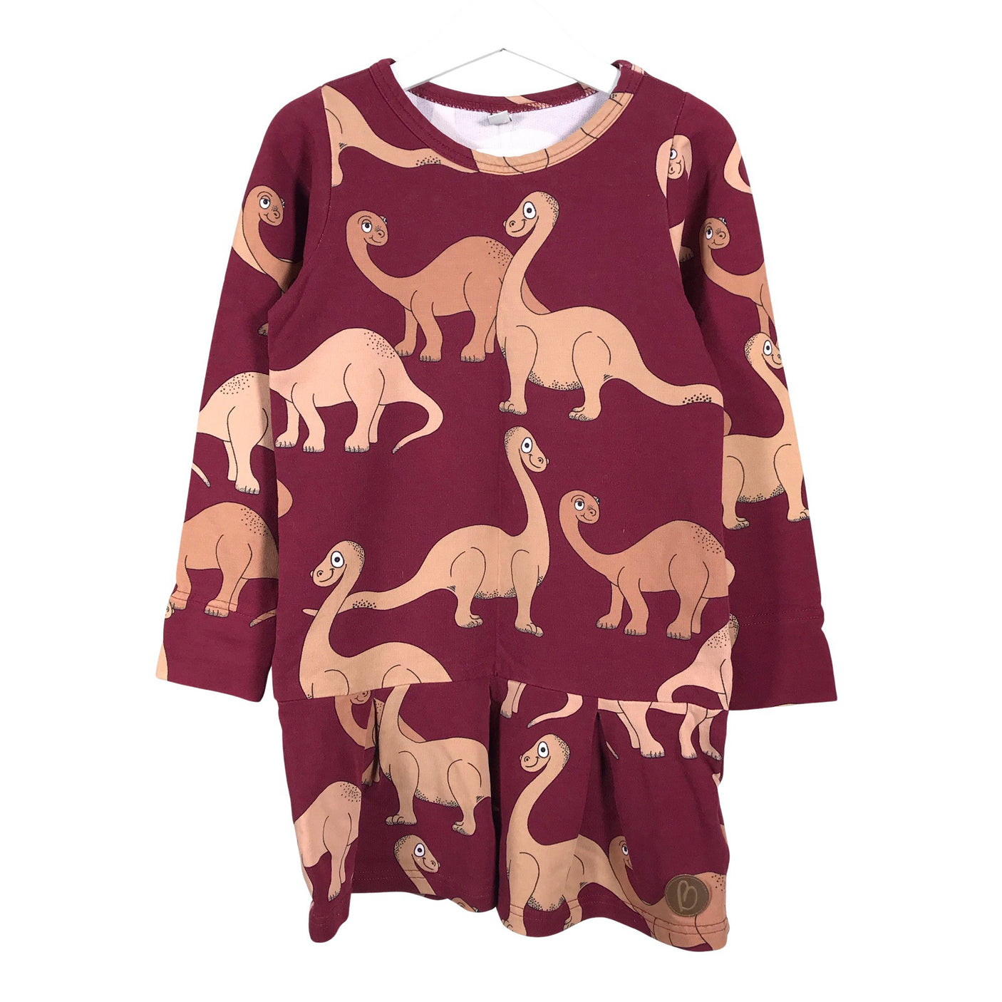 Tyttöjen Blaa - Collegemekko, koko 122 - 128 - Viininpunainen (1)