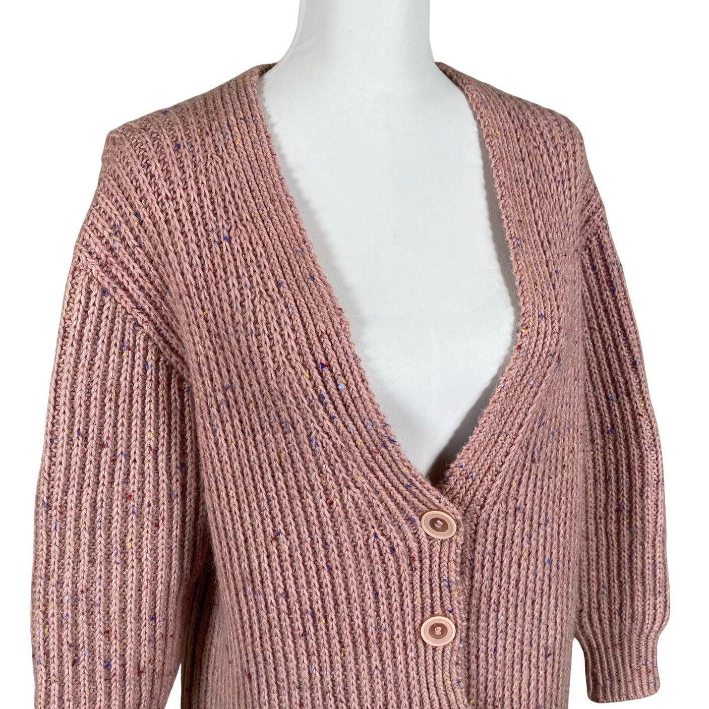 Naisten Handmade - Neuletakki, koko 40 - Vaaleanpunainen (3)