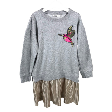 Tyttöjen Name It - Collegemekko, koko 128 - 134 - Harmaa ()