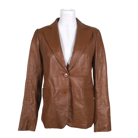 Naisten Sasch - Nahkatakki, koko 40 - Ruskea ()