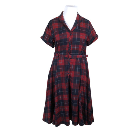 Naisten Collectif Vintage - Kangasmekko, koko 44 - Viininpunainen ()