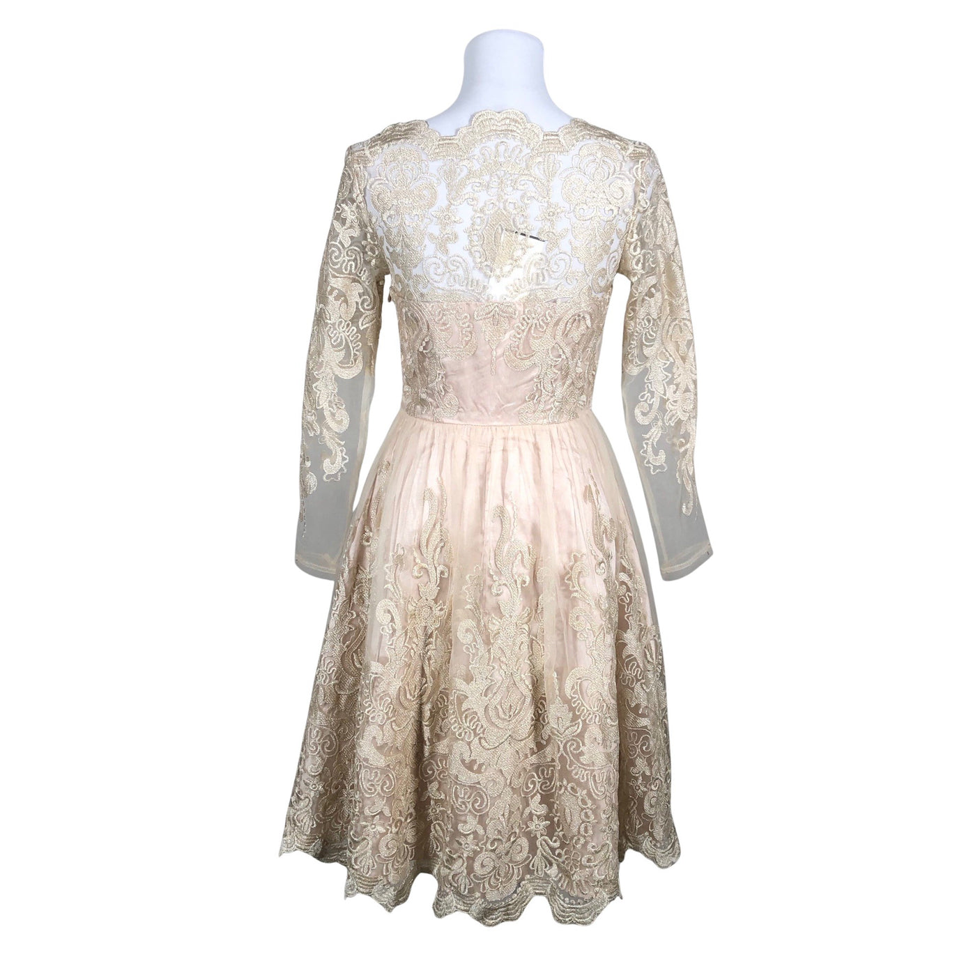 Naisten Chi Chi London - Juhlamekko, koko 36 - Beige (2)