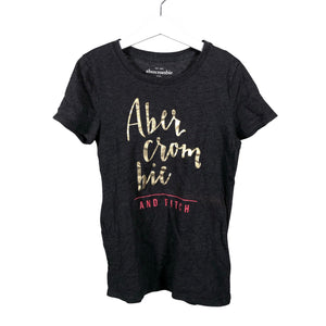 Tyttöjen Abercrombie&Fitch - T-paita, koko 152 - 158 - Harmaa (1)