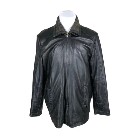 Miesten Saki - Nahkatakki, koko XXL - Musta ()