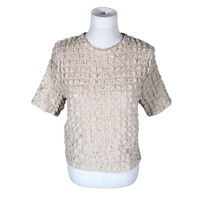 Naisten Lindex - Lyhythihainen pusero, koko 40 - Beige (1)