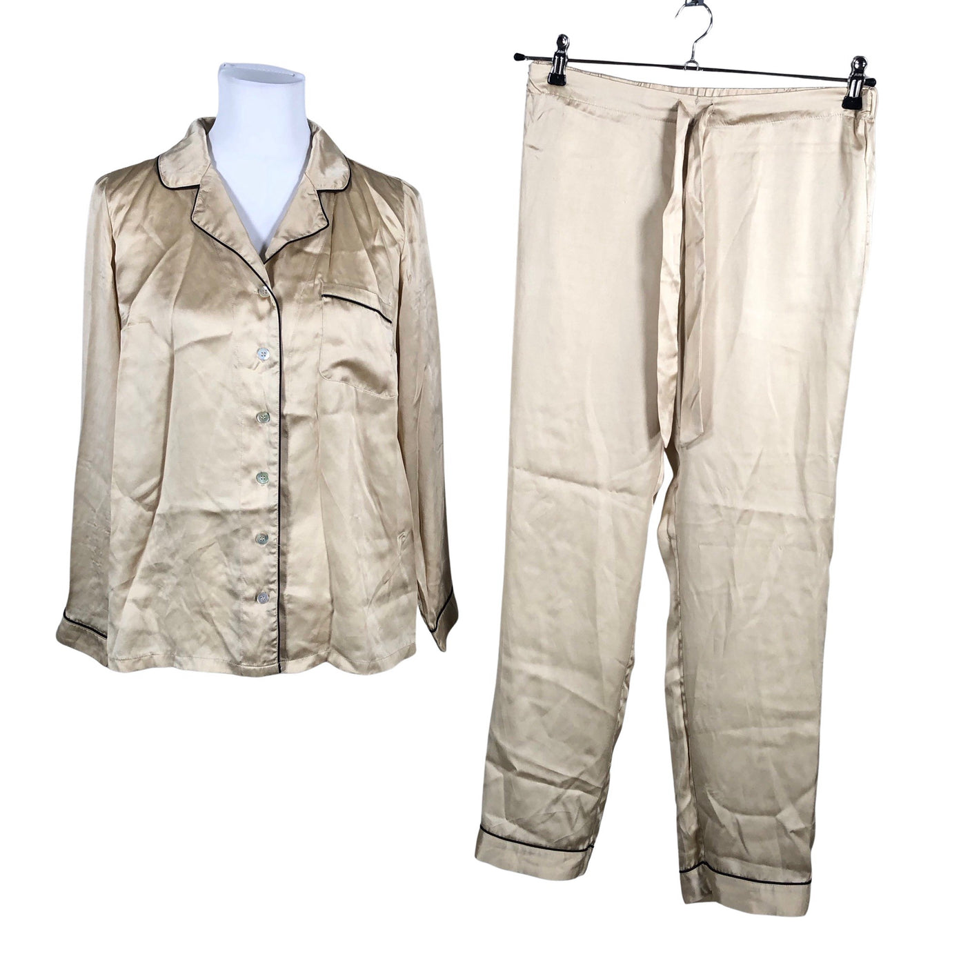 Naisten Stockmann Silk - Yöasu, koko 38 - Beige (1)