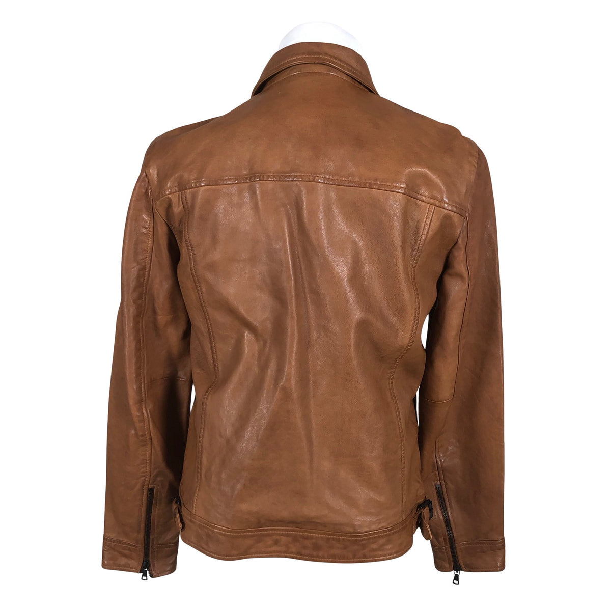 Miesten Superdry - Nahkatakki, koko M - Ruskea (2)