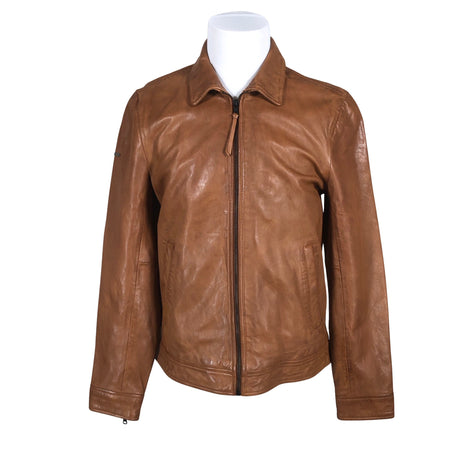 Miesten Superdry - Nahkatakki, koko M - Ruskea ()
