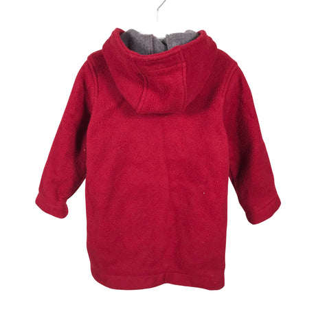 Tyttöjen Benetton - Villakangastakki, koko 104 - 110 - Punainen (2)