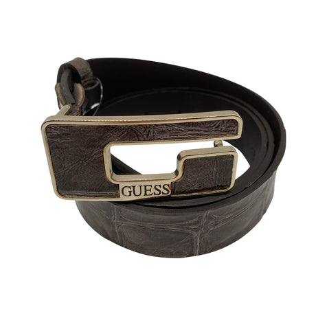 Unisex Guess - Leather belt, size Ei kokoa - Brown