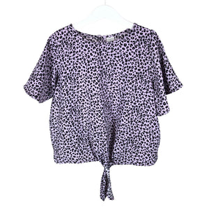 Tyttöjen Lindex - Lyhythihainen pusero, koko 134 - 140 - Violetti (1)