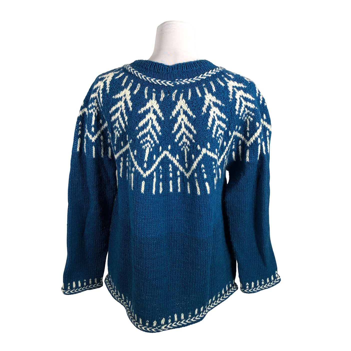 Naisten Handmade - Neulepaita, koko 40 - Sininen (2)