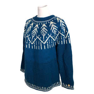 Naisten Handmade - Neulepaita, koko 40 - Sininen (3)