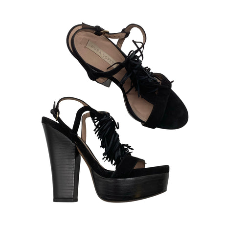 Naisten Pura Lopez - Korolliset sandaalit, koko 36 - Musta ()