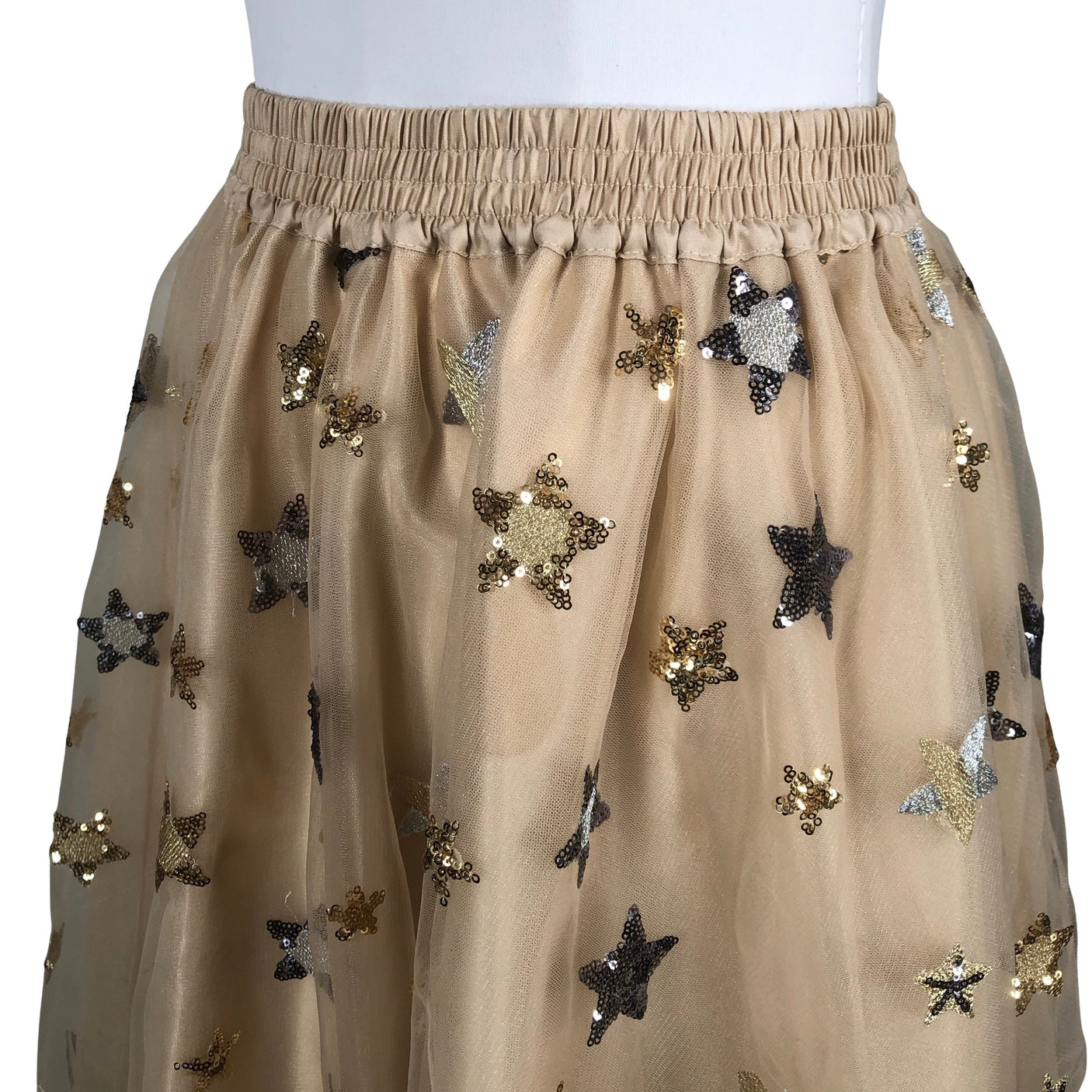 Naisten A'dress Copenhagen - Tyllihame, koko 36 - Beige (3)