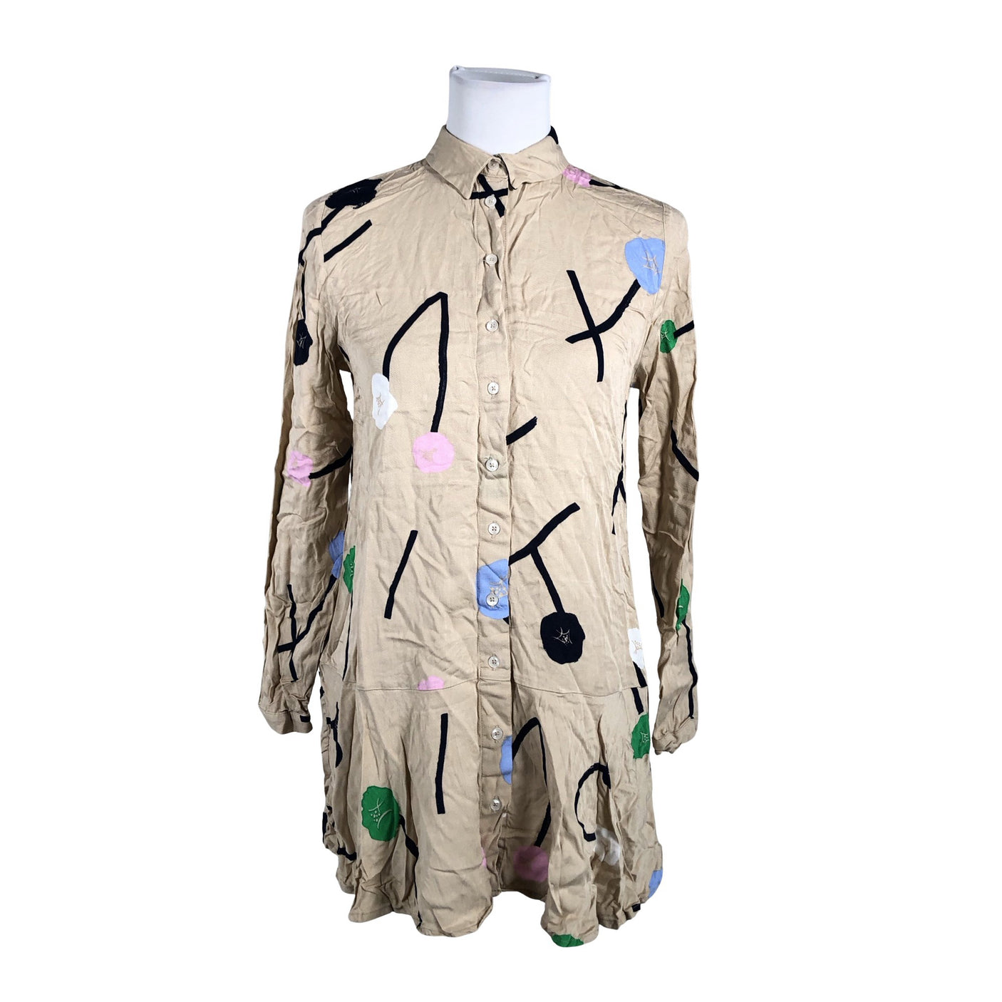 Naisten Nanso - Sifonkitunika, koko 36 - Beige (1)