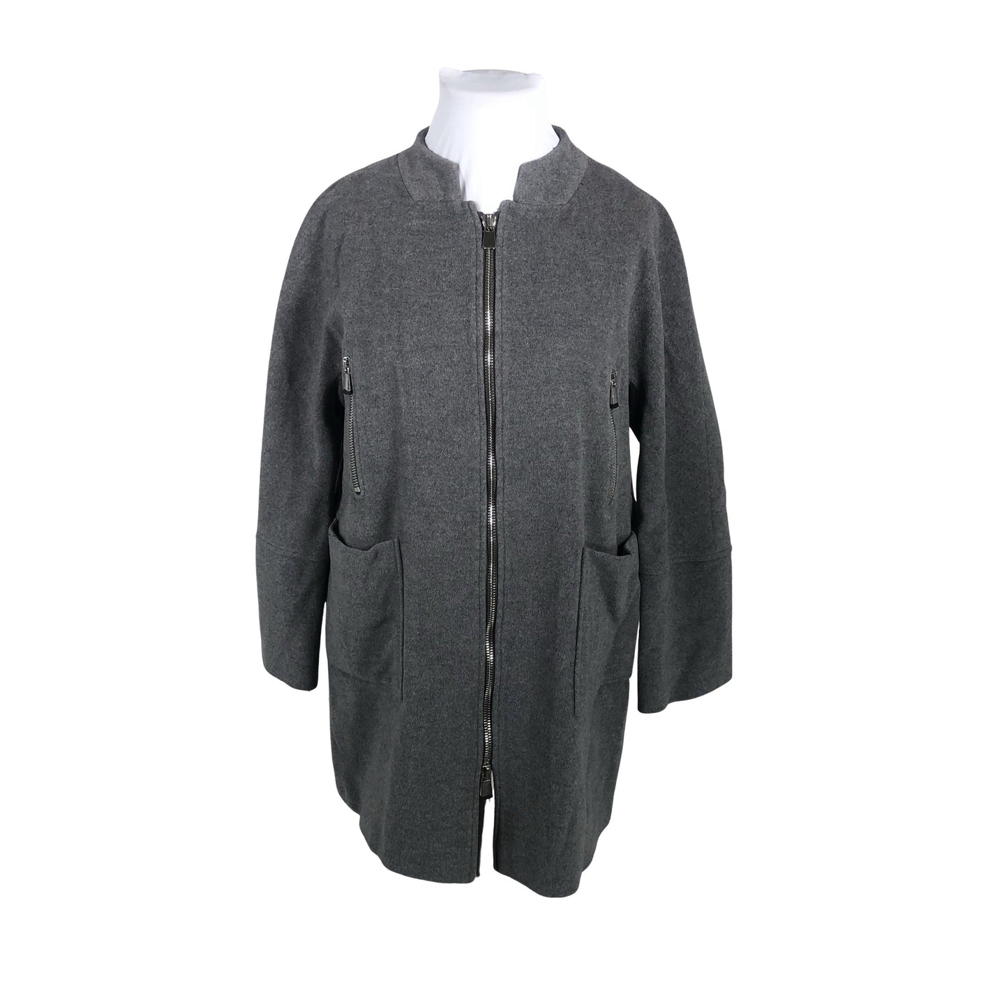 Naisten Manuela Conti - Villakangastakki, koko 46 - Harmaa (1)