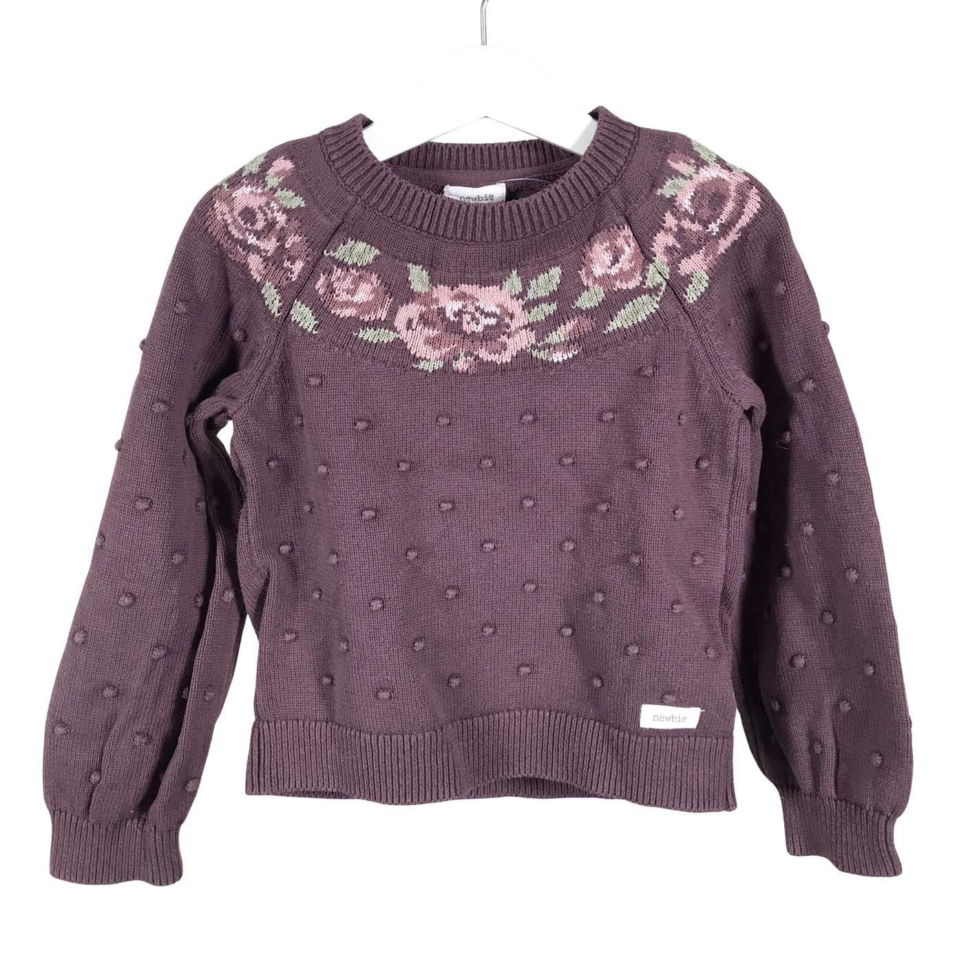 Tyttöjen Newbie - Neulepaita, koko 110 - 116 - Violetti (1)