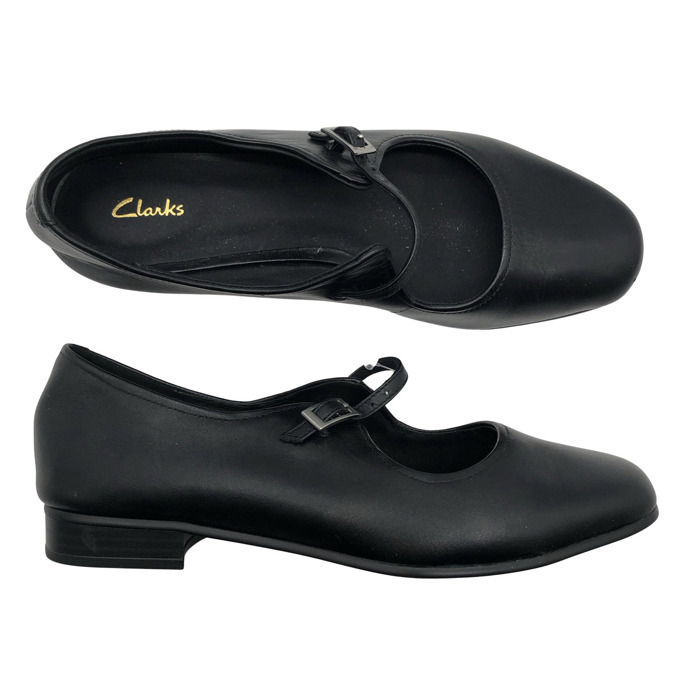 Naisten Clarks - Ballerinat, koko 38 - Musta (1)